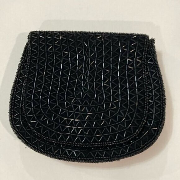 Black Beaded Clutch - Picture 4 of 12